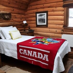 Rare HBC Canada Fleece Blanket